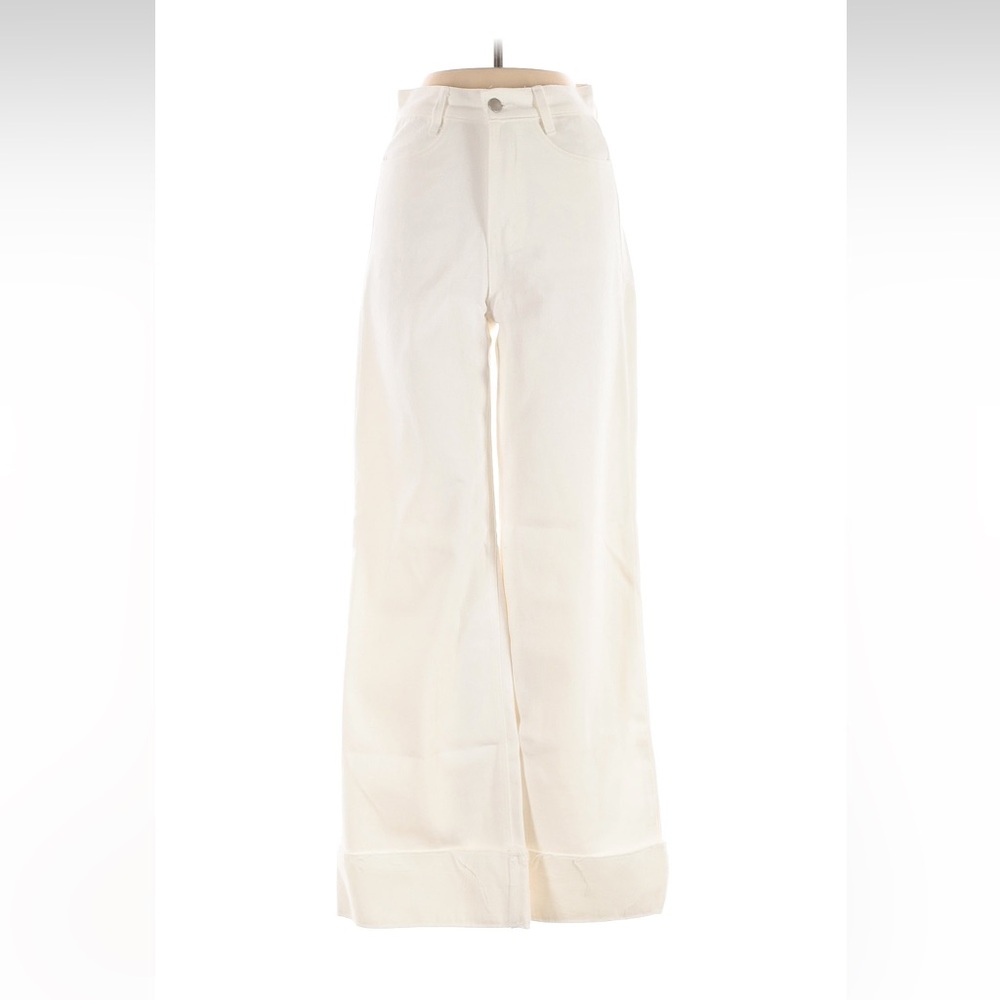 Wide-Leg cuffed jeans